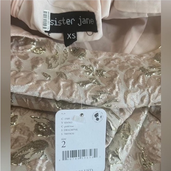 Free People Sister Jane Cream Lace Mini Dress with Puff Sleeves - Picture 4 of 5